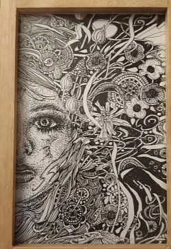 My friend Karin (RIP) gifted me this picture she made after I gifted her one of my Ojo de DIOS mandalas in 2018