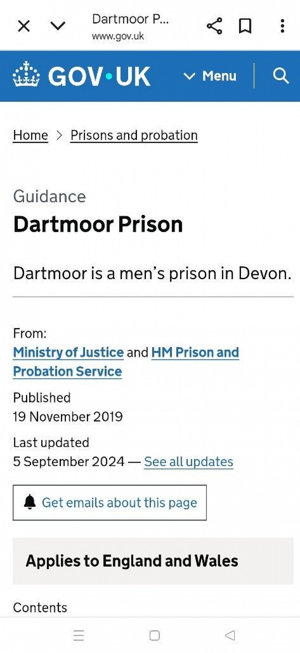 Dartmoor Prison - GOV.UK https://share.google/MtiLW2y2FVYmSRP5i