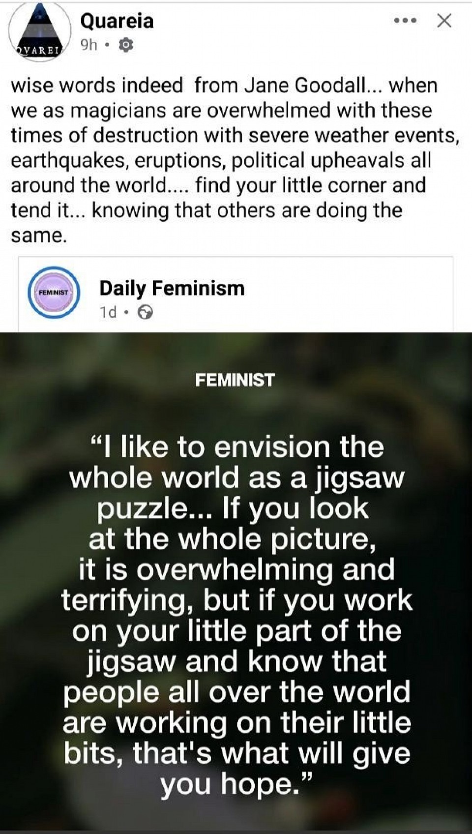 Find Quareia on Facebook and online for free reading material and free course