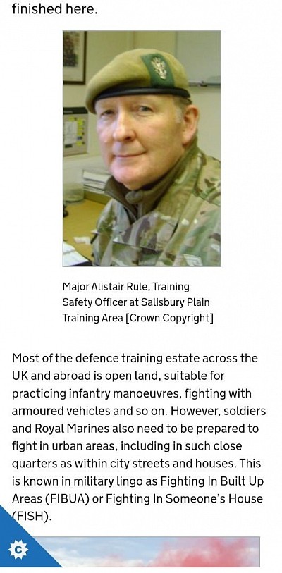 Major Alistair Rule - Training Safety Officers at the Salisbury Plain Training Area - 2015